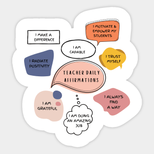 Teacher Daily Affirmations Sticker